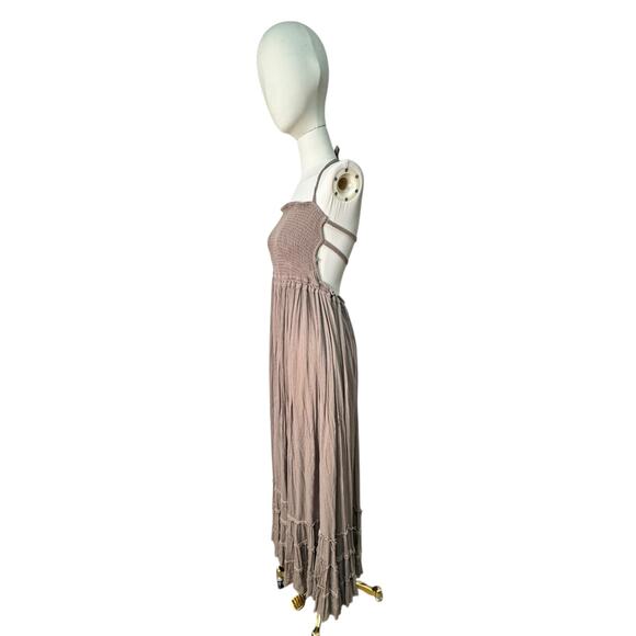 Free People Endless Summer Extratropical Maxi Dress Size Small Taupe - Picture 1 of 9